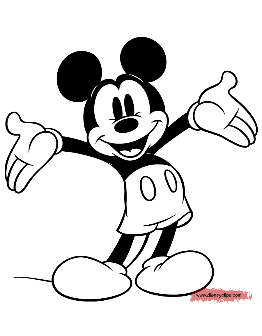 Mickey Mouse Coloring Pages - Kidsuki