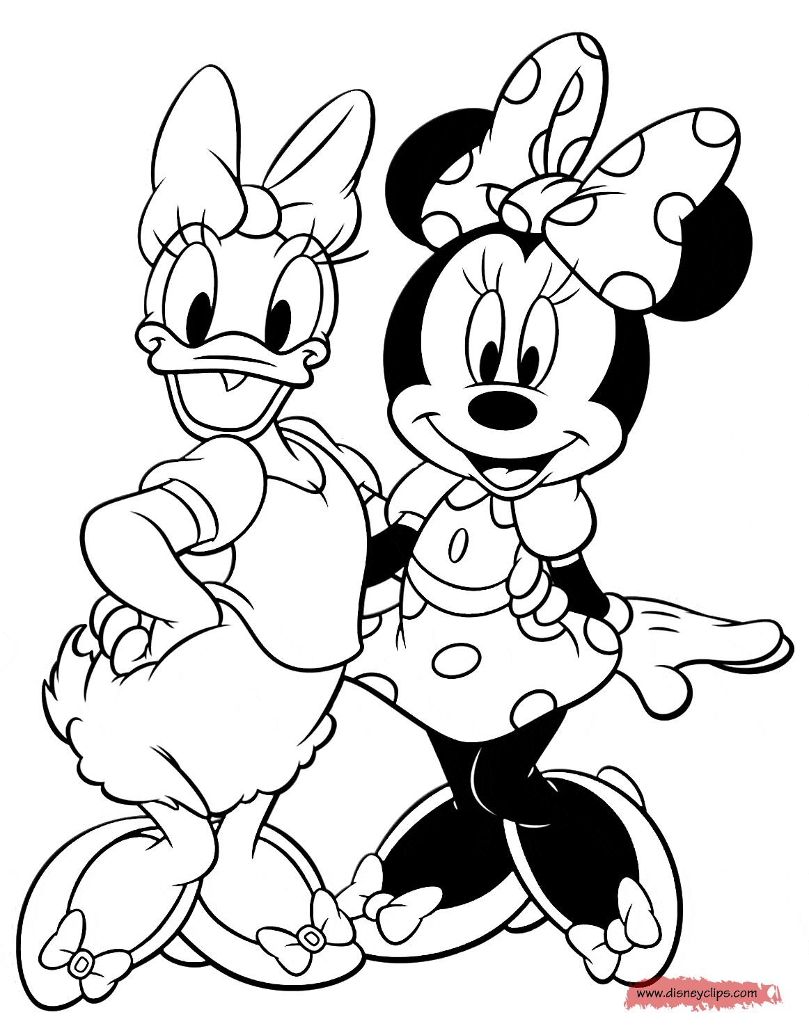 Coloriage A Imprimer De Mickey Et Minnie