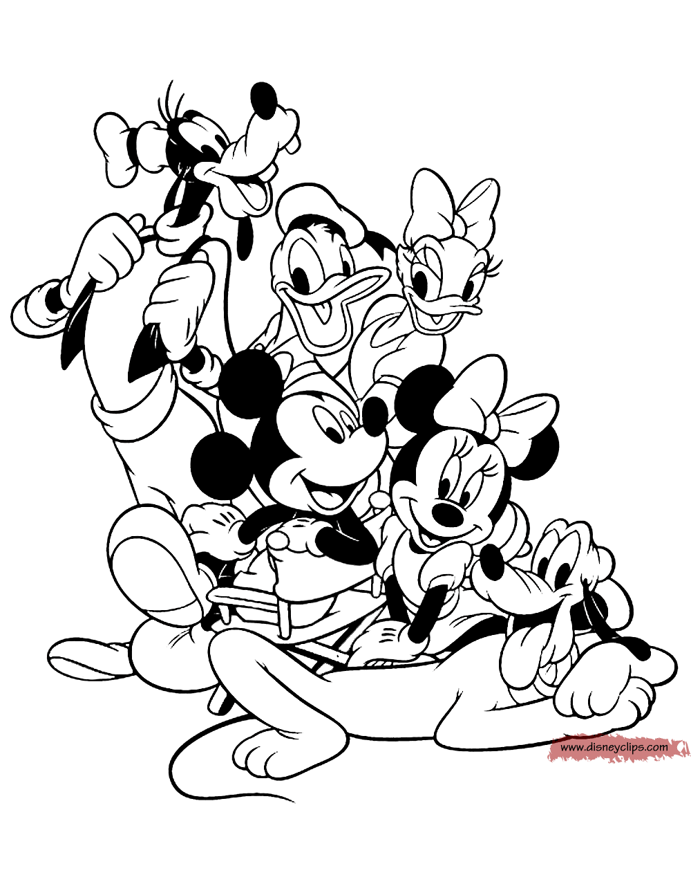 coloring page Mickey and friends