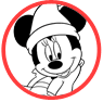 Minnie Mouse winter coloring page