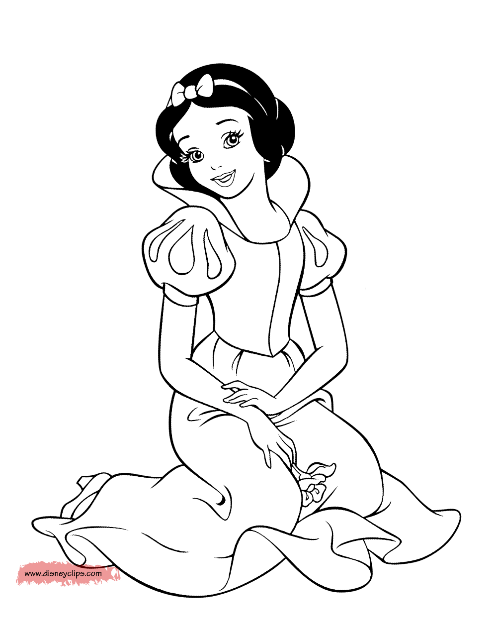 coloring page Pretty Snow White