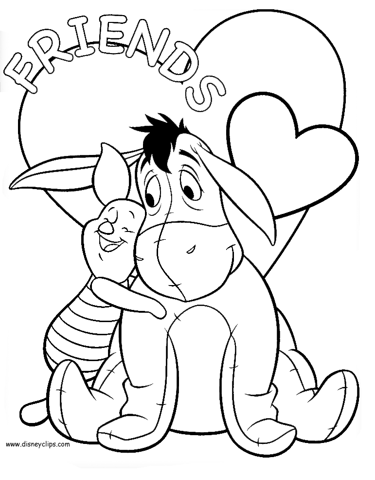 Disney Valentine's Day Coloring Pages | Disneyclips.com