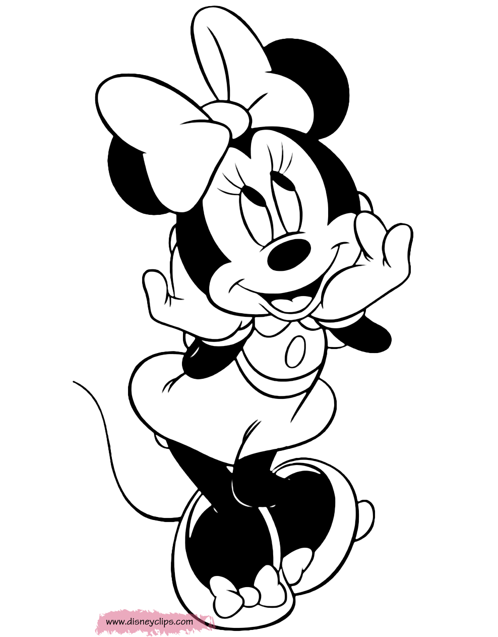 coloring page Cute Minnie Mouse