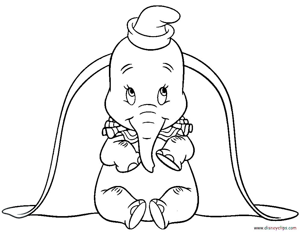 baby disney coloring pages dumbo - photo #28