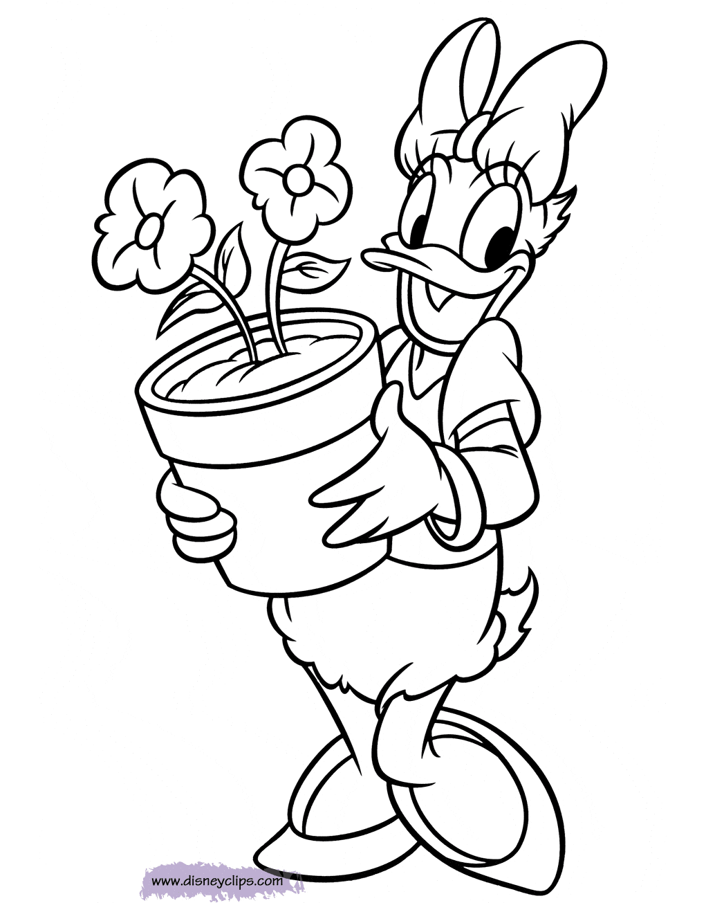 Daisy Duck Coloring Pages (3) | Disneyclips.com