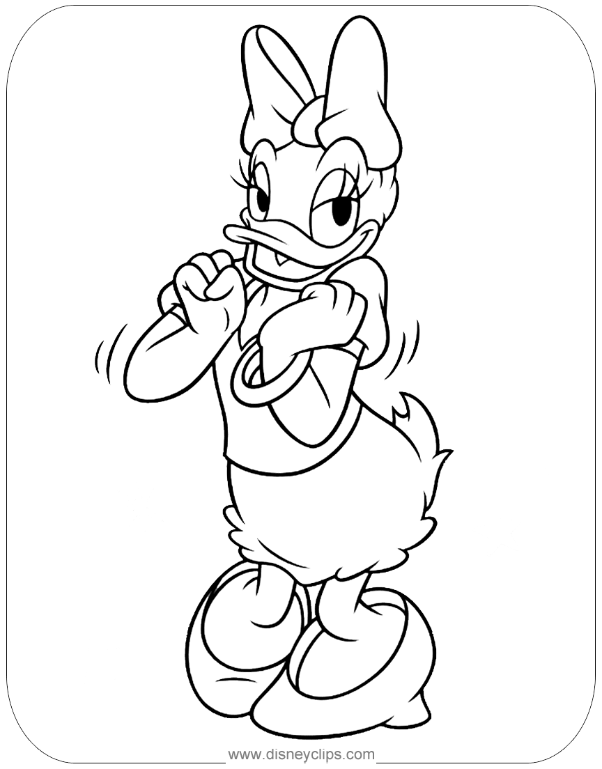 Download Daisy Duck Coloring Pages (3) | Disneyclips.com