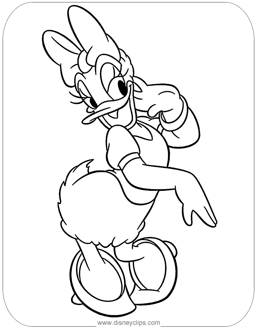 Download Daisy Duck Coloring Pages | Disneyclips.com
