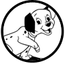 101 Dalmatians puppies coloring page