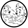 101 Dalmatians puppies coloring page