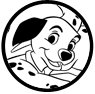 101 Dalmatians puppies coloring page