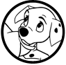 101 Dalmatians puppy coloring page