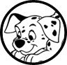 101 Dalmatians puppy coloring page