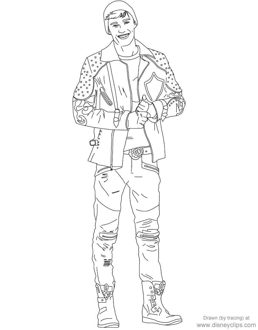 Descendants 2 Printable Coloring Pages | Disneyclips.com