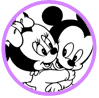 Baby Mickey and Minnie coloring page