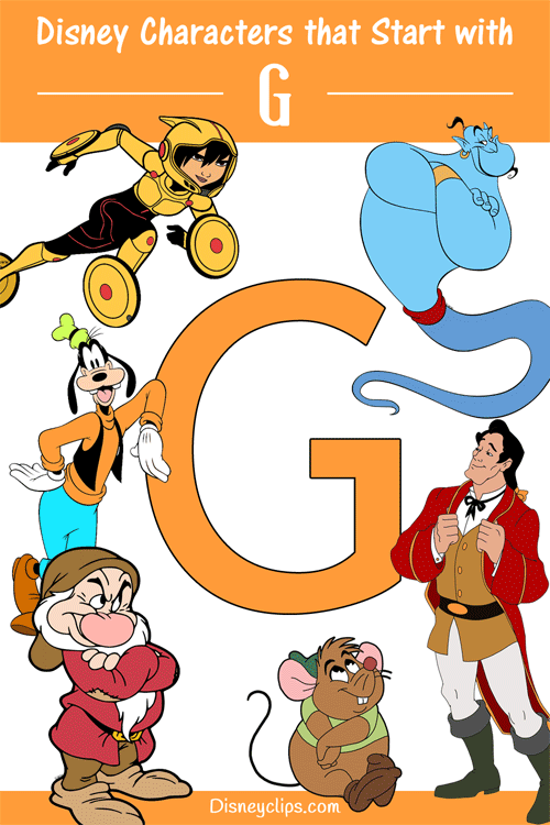 Disney characters names that start with G