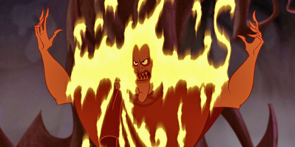 Hades bursting into flame