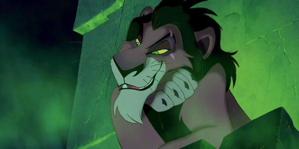 Scar resting his face in his paw