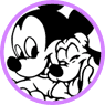 Baby Mickey and Minnie and Pluto coloring page