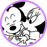 Baby Mickey and Minnie coloring page