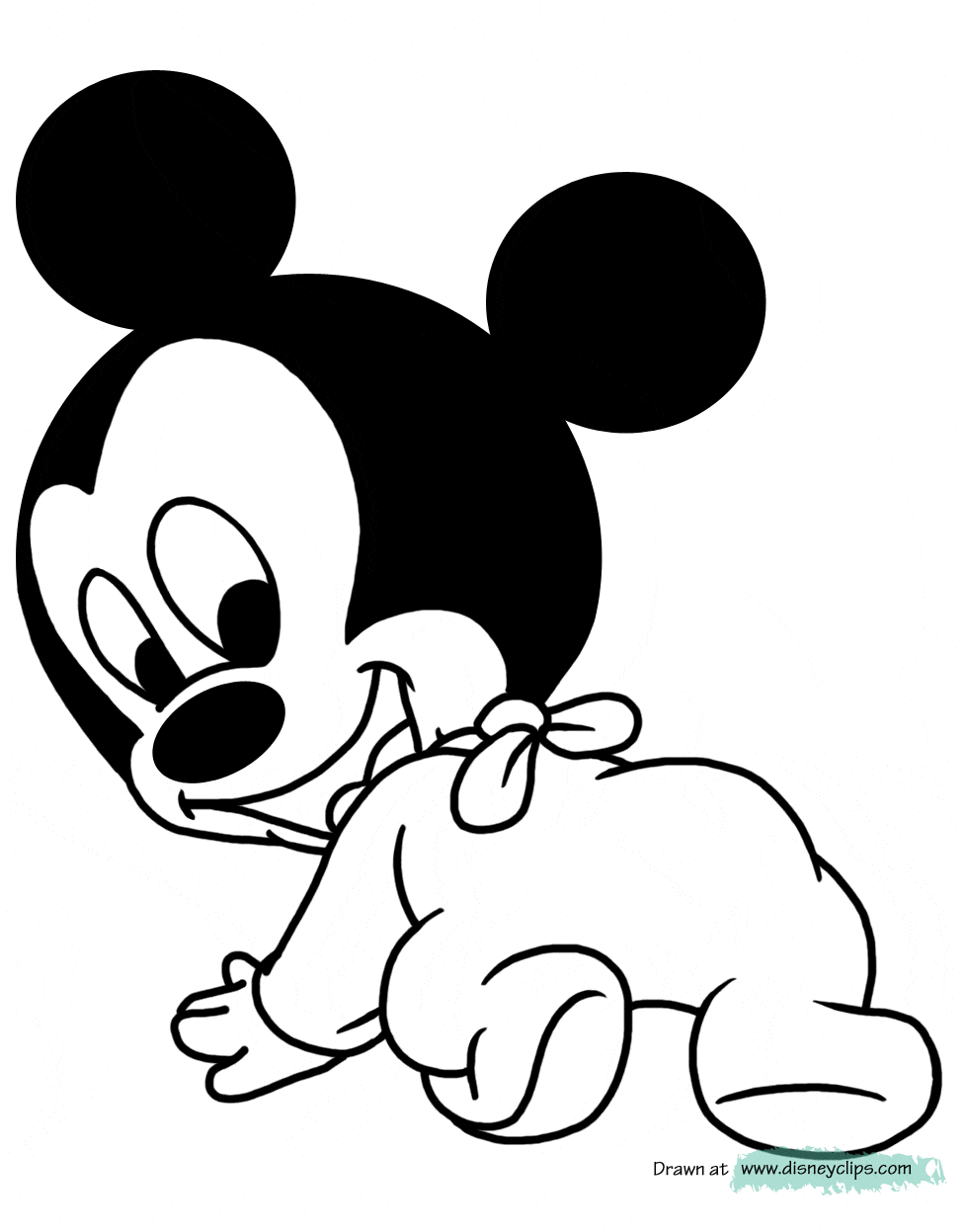 Disney Babies Coloring Pages | Disneyclips.com
 Cute Baby Mickey Mouse Drawings