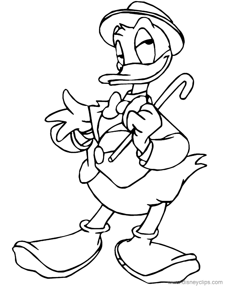 Download Donald Duck Coloring Pages (5) | Disneyclips.com