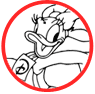 Donald and Daisy Duck coloring page