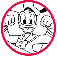 Donald & Daisy Valentine's Day coloring page
