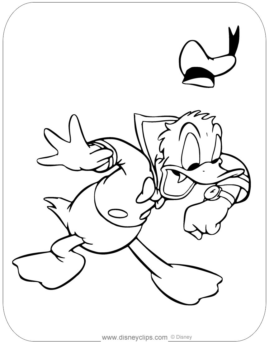 Download Donald Duck Coloring Pages | Disneyclips.com