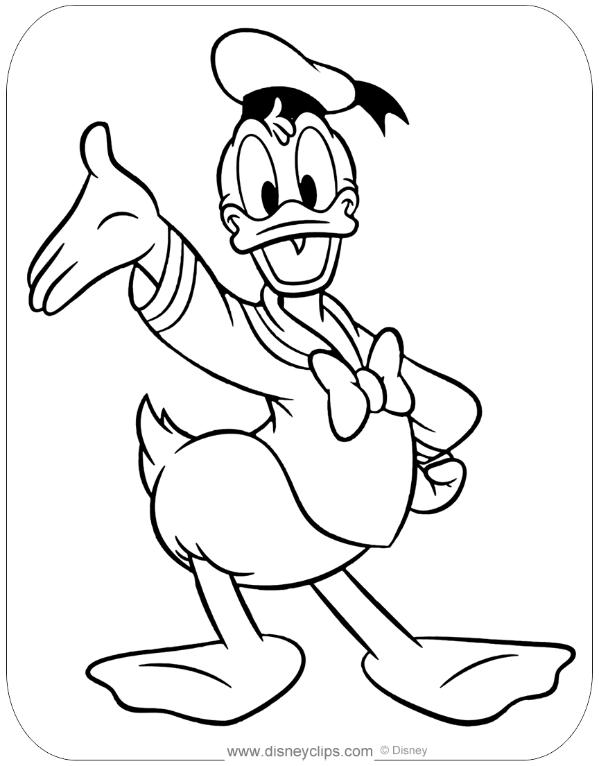 Donald Duck Coloring Pages 20   Disneyclips.com