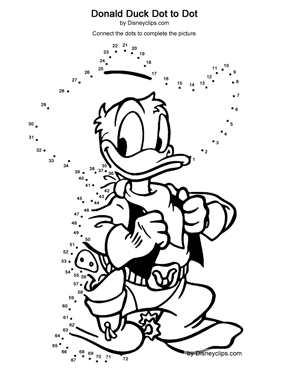 Donald Duck dot to dot