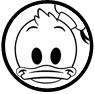 Donald Duck emoji coloring page