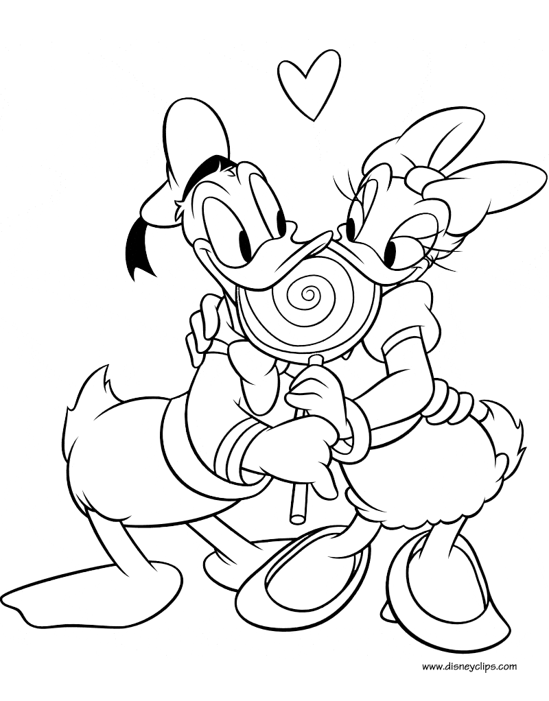 Disney Valentine's Day Coloring Pages