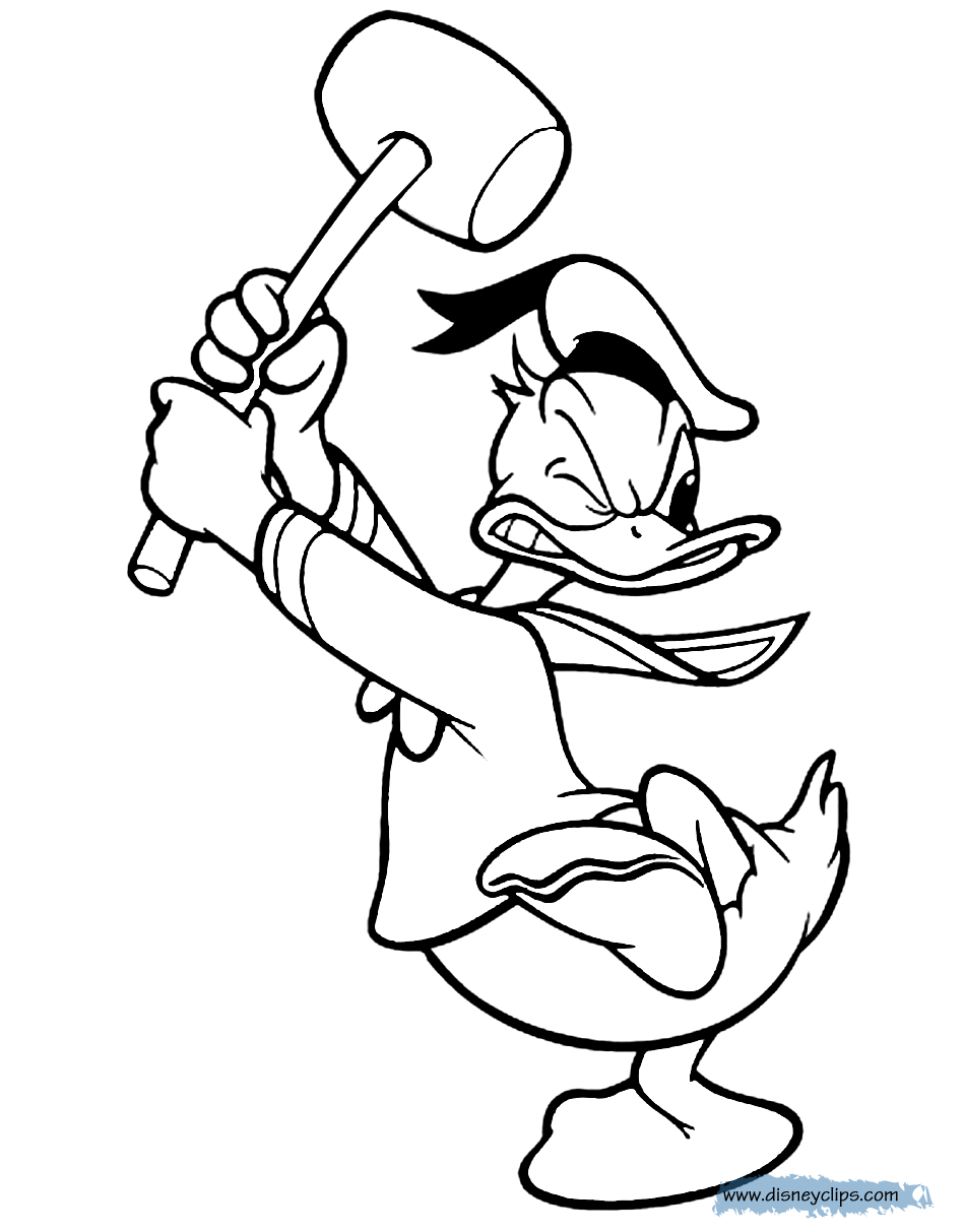 Download Donald Duck Coloring Pages 4 | Disneyclips.com