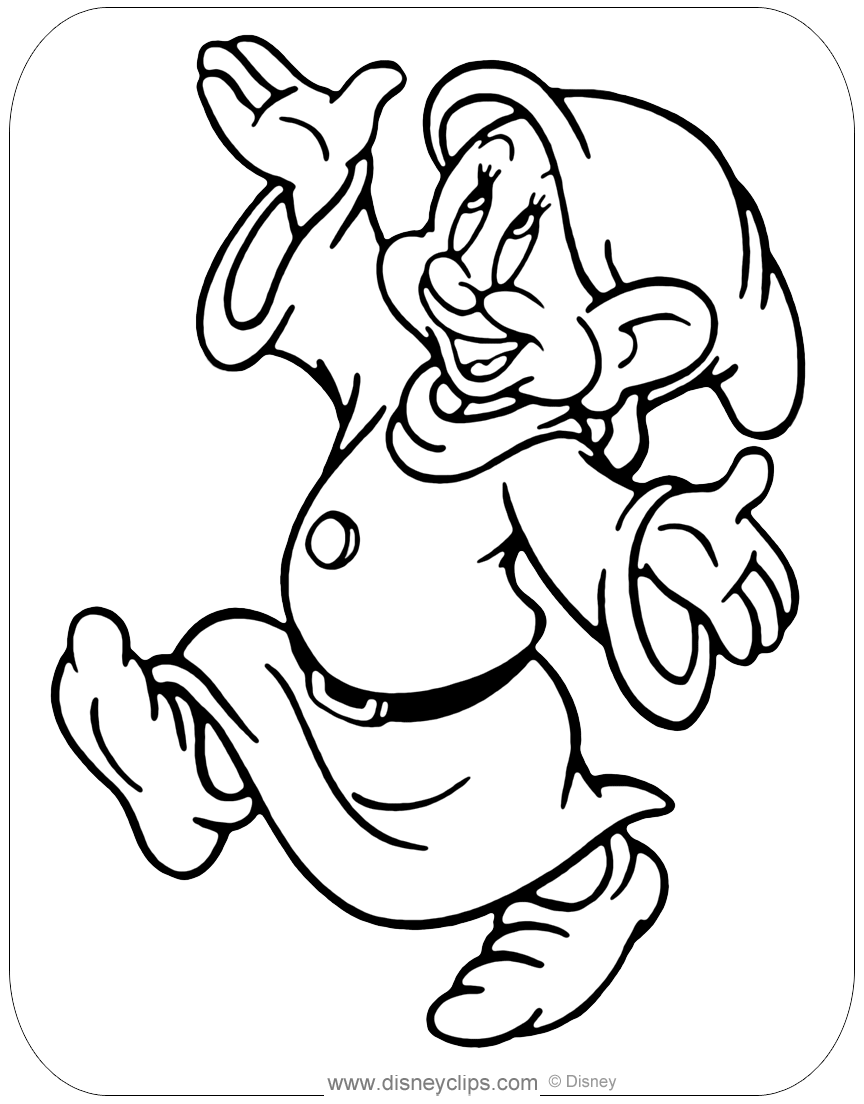 Snow White and the Seven Dwarfs Coloring Pages 5