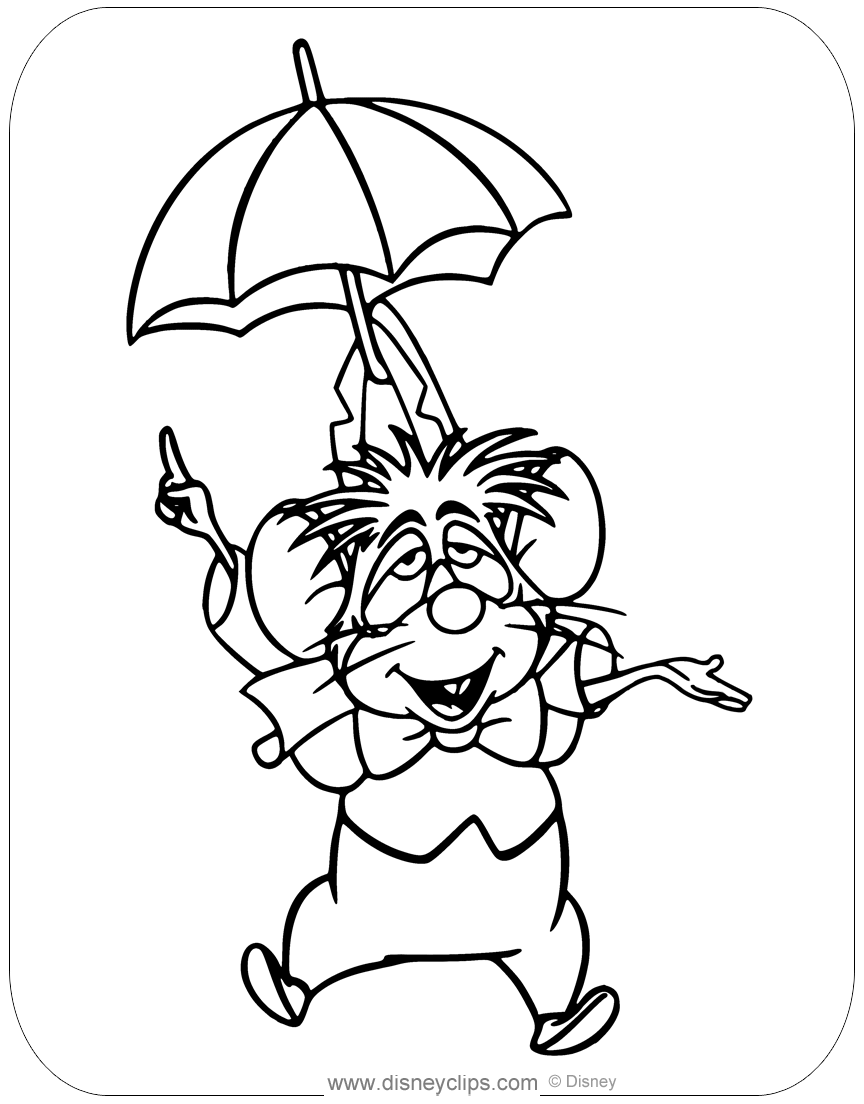Alice Wonderland Mouse Coloring Page Cat Clipart Coloring Pages Blog Order