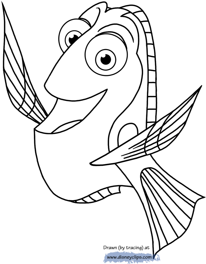 dory-clipart-coloring-page-baby-dory-coloring-page-baby-transparent