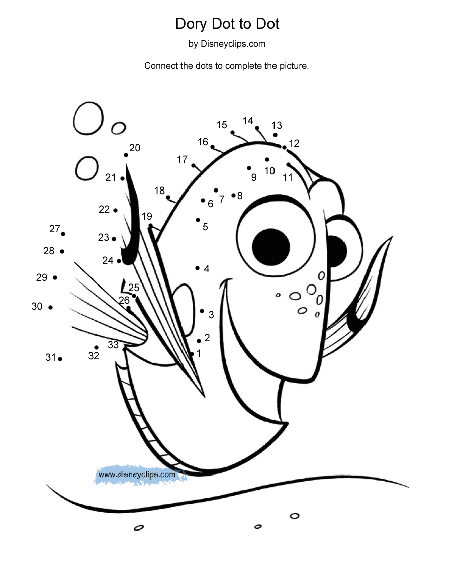 Printable Disney Dot To Dot Coloring Pages 3 Disneyclips Com