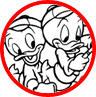 Huey, Dewey and Louie coloring page