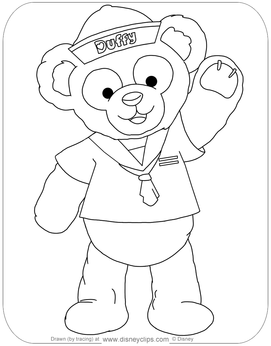 Duffy the Bear and Friends Coloring Pages | Disneyclips.com