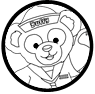 Duffy the bear coloring page