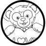 Duffy the bear coloring page