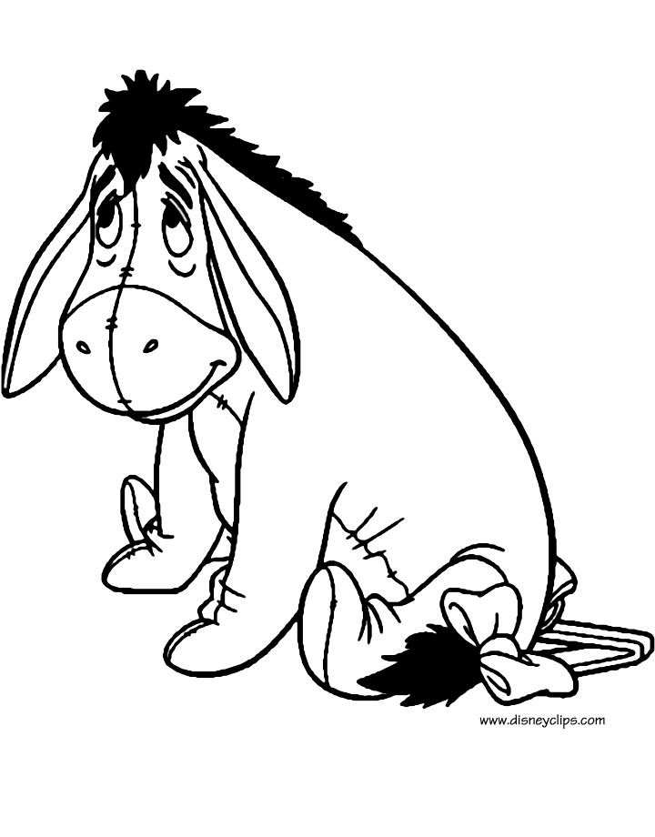 Winnie The Pooh And Eeyore Coloring Pages