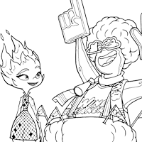 Elemental coloring page