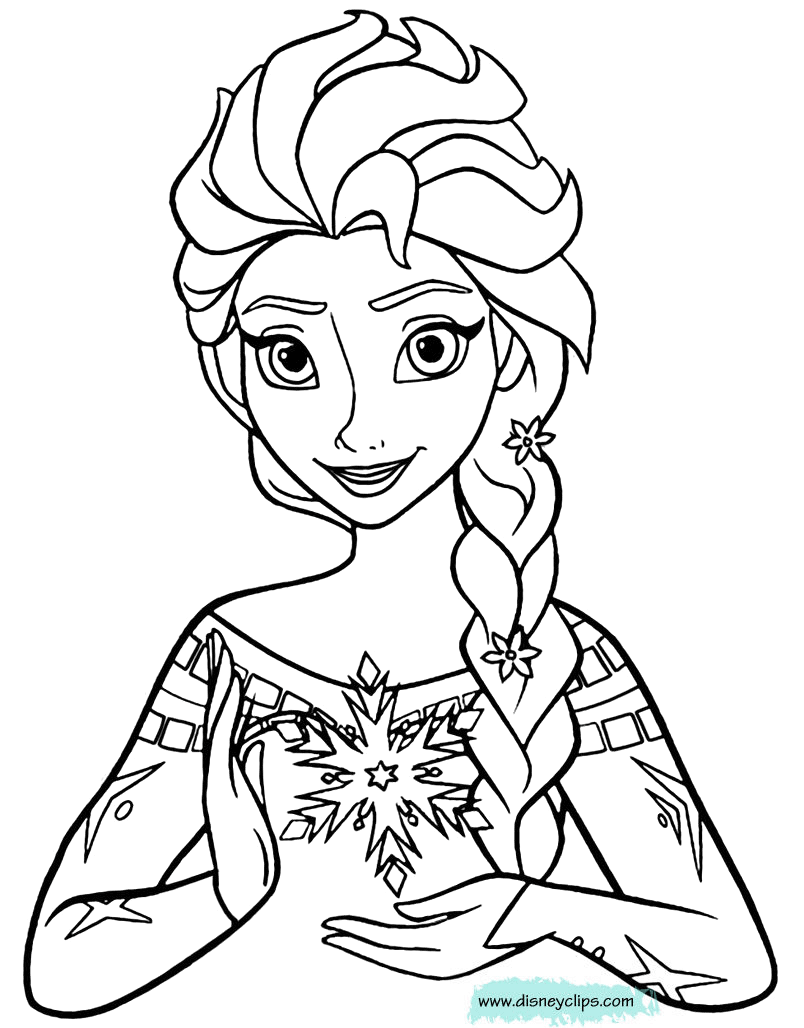 Printable Frozen Coloring Pages Disneyclips