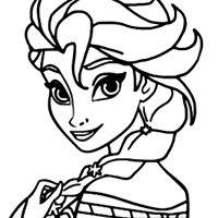 Elsa coloring page