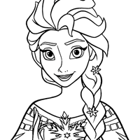 Elsa coloring page