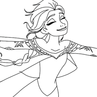 Elsa coloring page