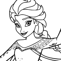 Elsa coloring page