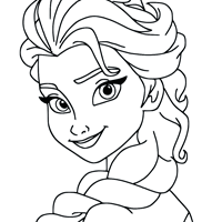 Elsa coloring page