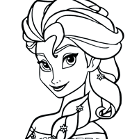 Elsa coloring page